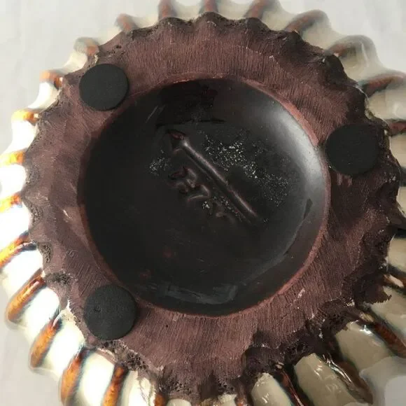 Brown Beige Round vase - Picture 3 of 4